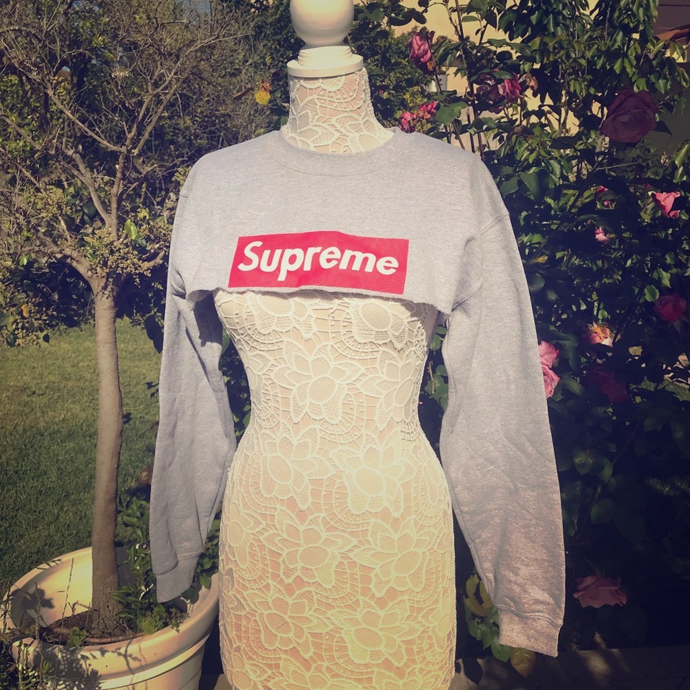 Supreme crop cut sweatshirt